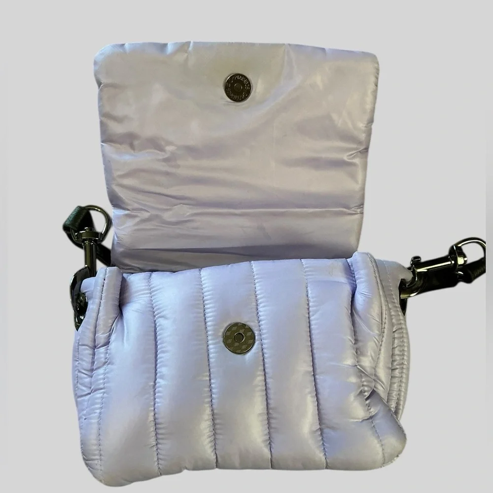 Think Royln Bar Bag Quilted Purple Mini Shoulder Handbag